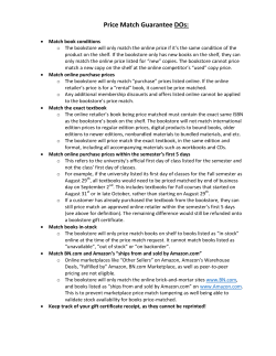 Price Match Guarantee DOs