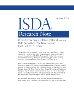 ISDA Research Note - International Swaps and Derivatives