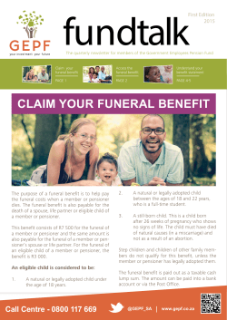 claim your funeral benefit