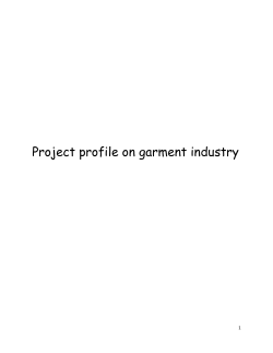 Project profile on garment industry
