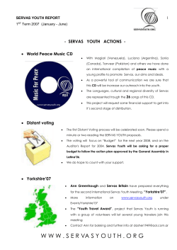 servas youth actions - Servas International