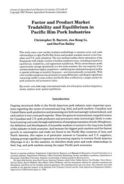 Factor and Product Market Tradability and Equilibrium in Pacific Rim