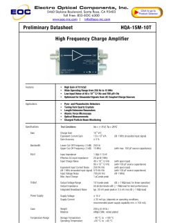 Charge Amplifiers - Electro Optical Components, Inc.