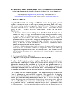 BDI Agent-based Human Decision