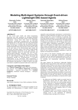 Modeling Multi-Agent Systems through Event