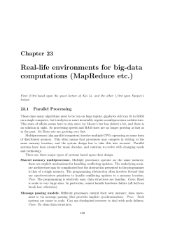 Real-life environments for big-data computations