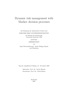 Dynamic risk management with Markov decision