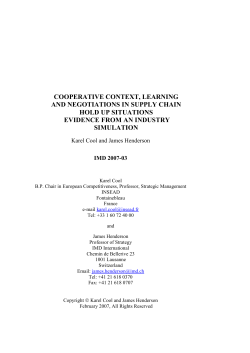 cooperative context, learning and negotiations in supply chain hold