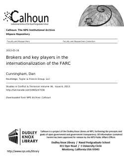 Brokers and key players in the internationalization of the FARC