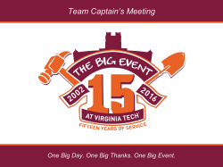 Team Captain`s Meeting