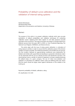 Probability-of-default curve calibration and the validation of internal