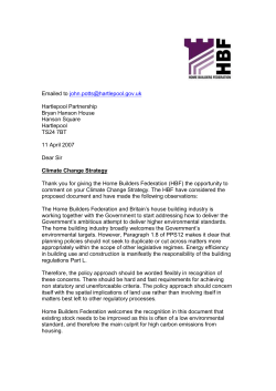 Hartlepool Climate Change Strategy April 2007