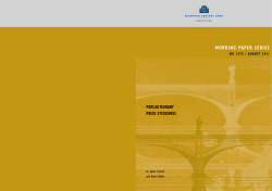 Precautionary price stickiness - European Central Bank