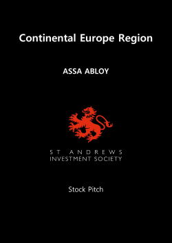 Continental Europe Region - St Andrews Investment Society