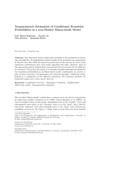 Nonparametric Estimation of Conditional Transition Probabilities in a