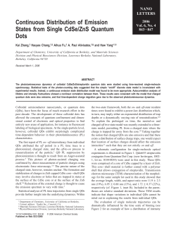 Continuous Distribution of Emission States from Single CdSe/ZnS