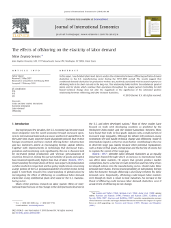 The effects of offshoring on the elasticity of labor demand
