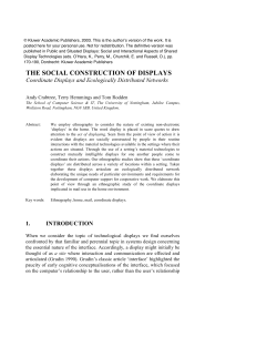the social construction of displays