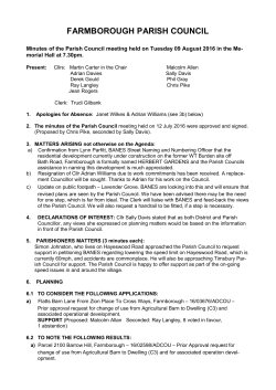 Minutes - Farmborough Parish Council