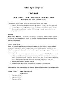 how to write a cv – template