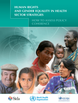 Human rights and gender equality in health sector strategies