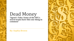Dead Money *Agent`s Take: Some of the NFL`s worst