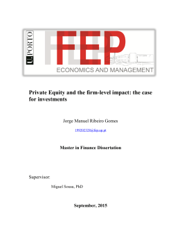Private Equity and the firm-level impact: the case for investments