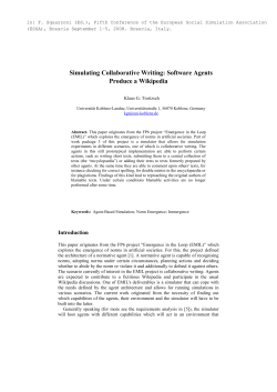 Simulating Collaborative Writing: Software Agents Produce
