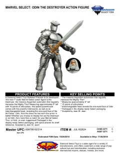 product features key selling points marvel select: odin the destroyer