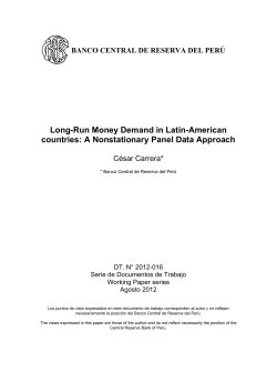 Long-Run Money Demand in Latin-American countries