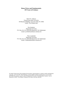 House Prices and Fundamentals