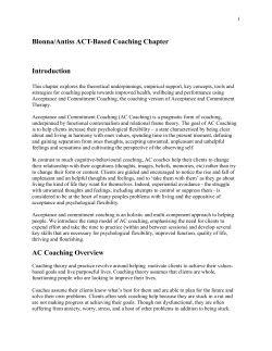 Blonna/Antiss ACT-Based Coaching Chapter