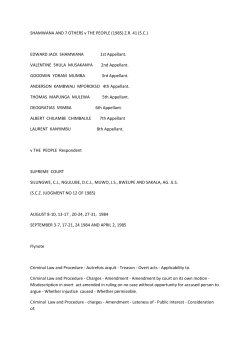 SHAMWANA AND 7 OTHERS v THE PEOPLE (1985) Z.R. 41 (S.C.