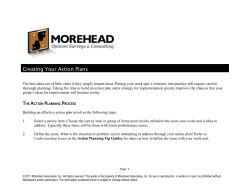 Employee Opinion Survey Action Plan