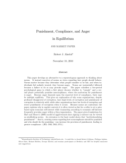 Punishment, Compliance, and Anger in Equilibrium