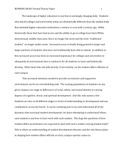 Formal Theory Paper - Jonathon Collier Professional competency