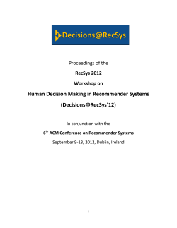 Human Decision Making in Recommender Systems