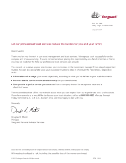 Let our professional trust services reduce the