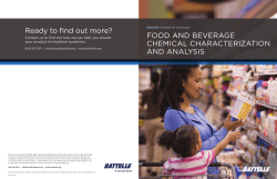 Food and Beverage Chemical Characterization and Analysis