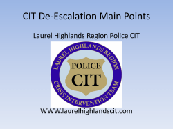 Teaching De-escalation Skills