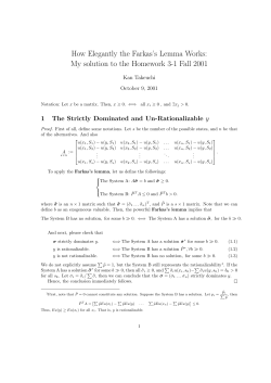 How Elegantly the Farkas`s Lemma Works: My solution to the
