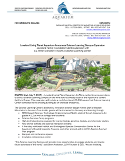 FOR IMMEDIATE RELEASE CONTACTS: CAROLINE RALSTON