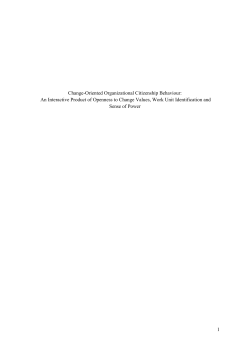 Change-Oriented Organizational Citizenship Behaviour: