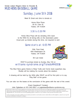 MUD HENS BASEBALL GAME - Williams Syndrome Association