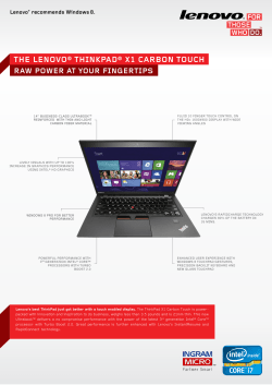 the lenovo&reg; thinkpad&reg; x1 carbon touch
