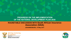 SAIA Indaba, Presentation by National Treasury on the NDP, 10 May
