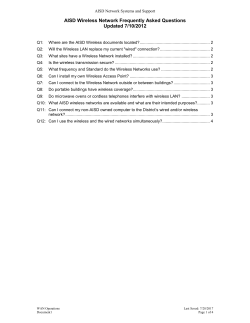 AISD Wireless Network Frequently Asked Questions