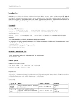 Introduction Synopsis Network Description File