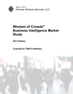 Wisdom of Crowds Business Intelligence Market Study TM