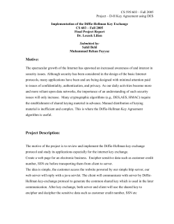 Implementation of the Diffie-Hellman Key Exchange